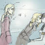 A transfixed Marius looks on..