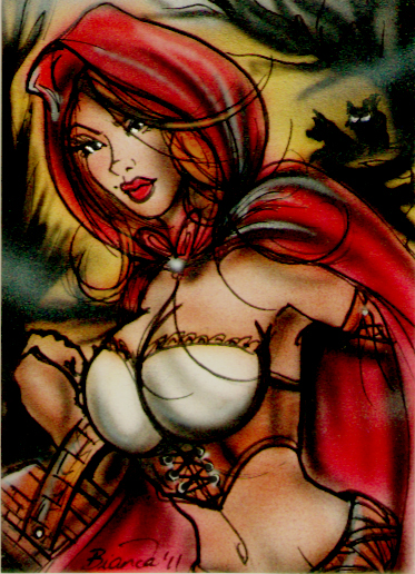 Red Riding Hood Sketch Card