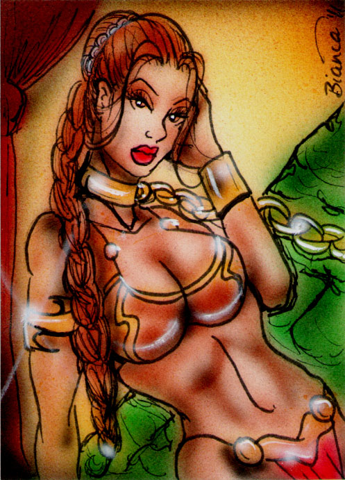 Slave Leia Sketch Card