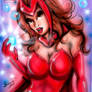 Scarlet Witch Comic Cover Painting