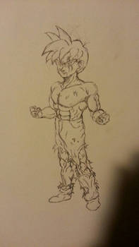 bored saiyan sketch