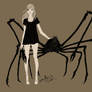 girl with japanese spider crab
