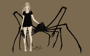 girl with japanese spider crab