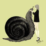 girl and snail