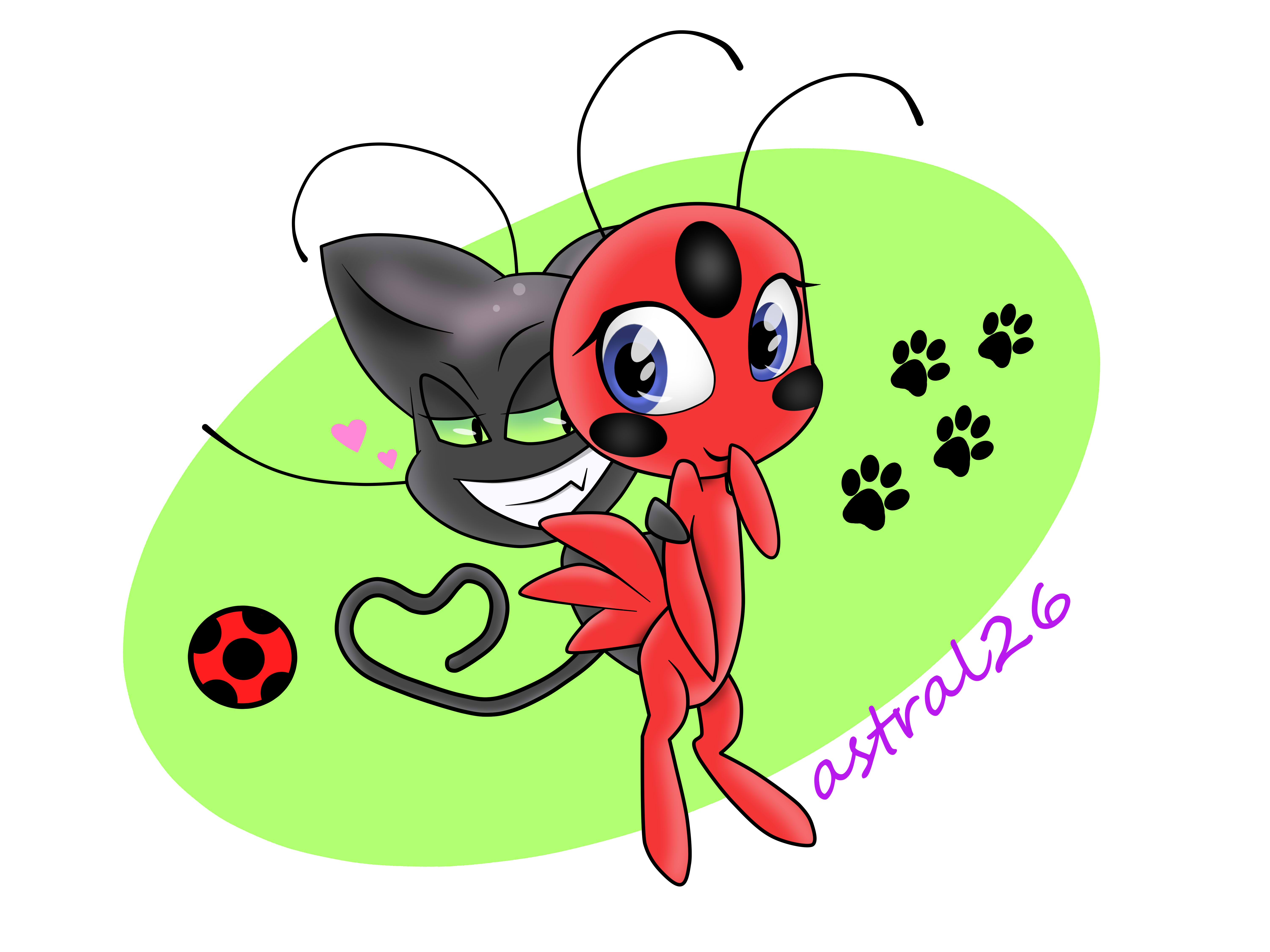 Plagg/Tikki by astral26 on DeviantArt. source: orig00.deviantart.net. 