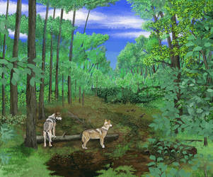 Wolves in the Forest by furocious-studios