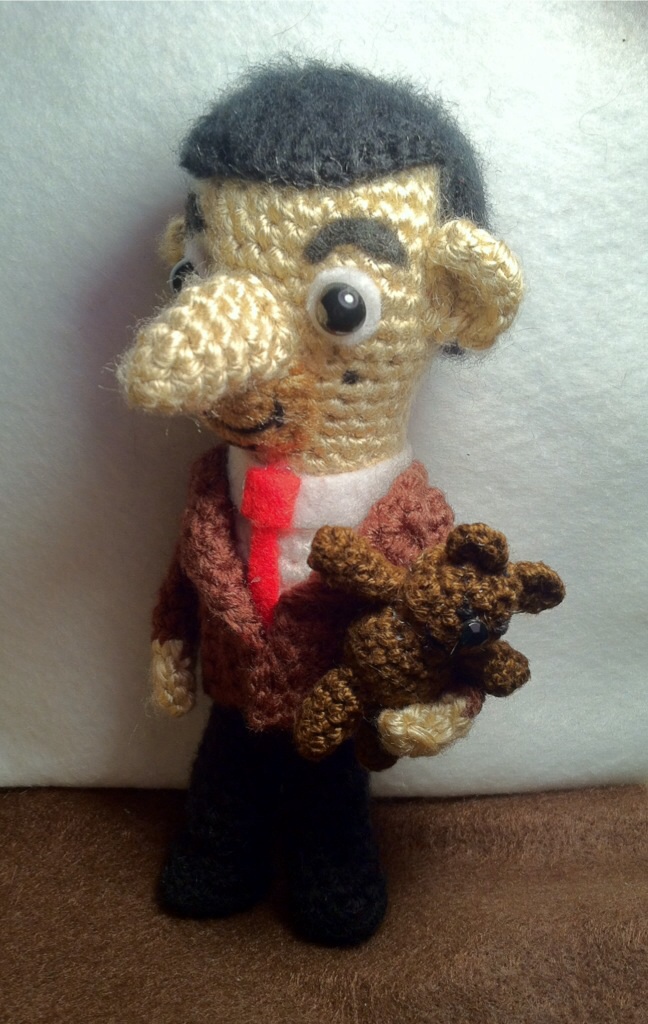 Mr Bean and Teddy amigurumi