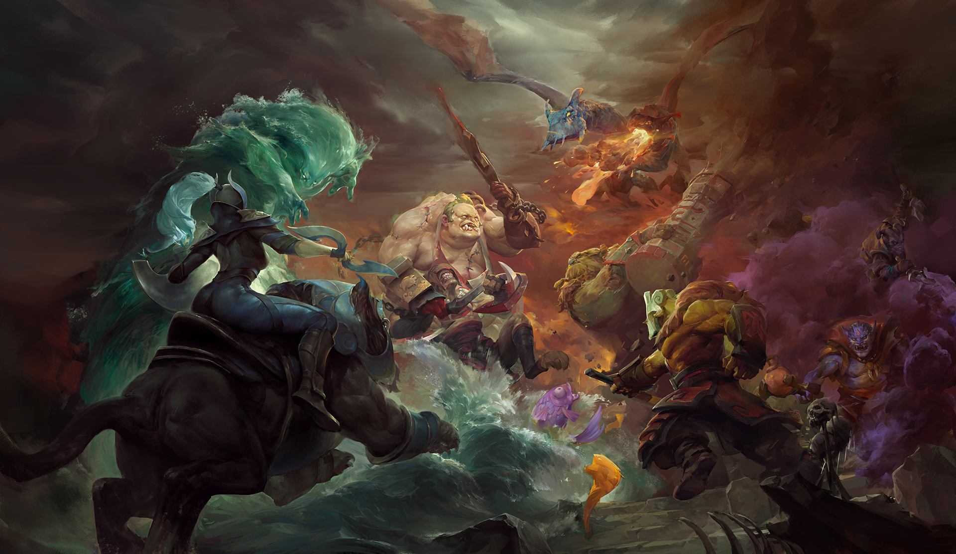 fighting in the river by crow-god