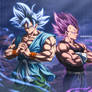 Goku Ultra instinct and Vegeta Ultra Ego (DBS)