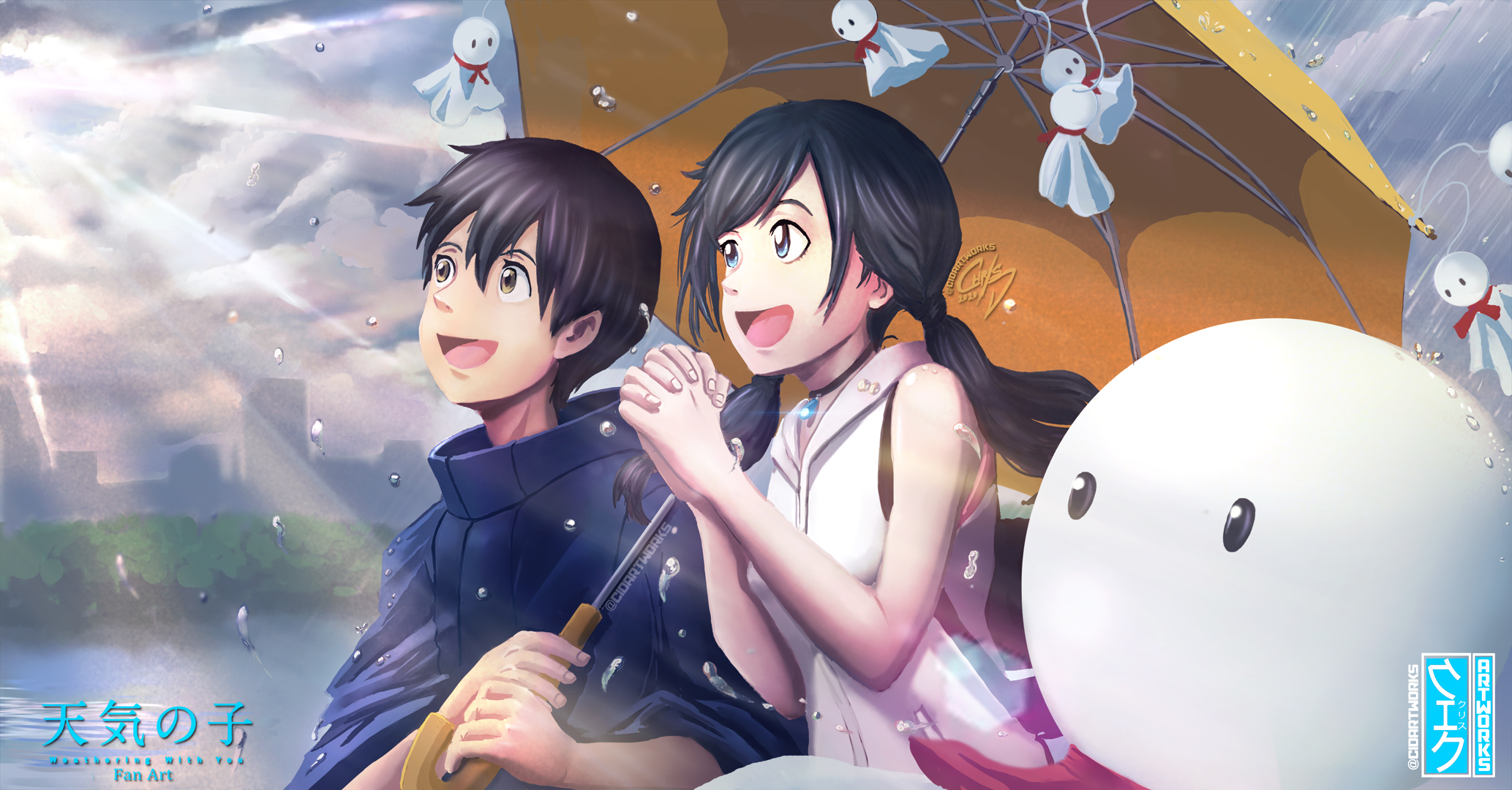 Weathering With You Hina Hodaka Nagi Fan Art By Cidartworks On Deviantart Weathering With You Hina Hodaka Nagi Fan Art By Cidartworks On Deviantart