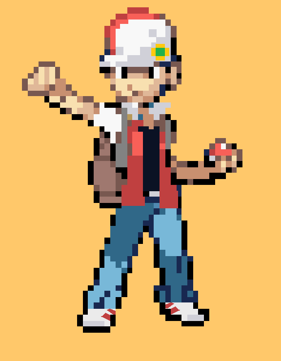 Pokemon Trainer Classic Red Sprite by Deadbeat99 on DeviantArt