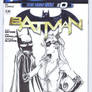 Catwoman and Cowl Sketch Cover BW