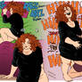 Elin in her black nightdress