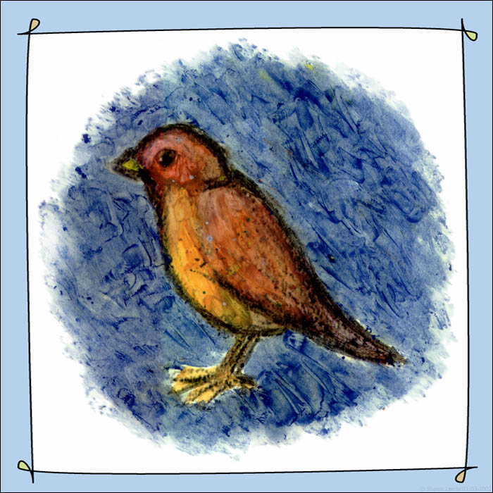 Bird in Crayon