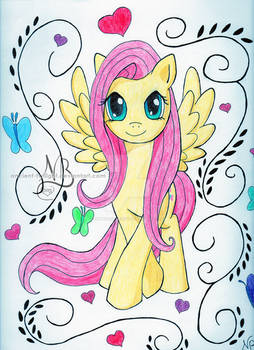 Fluttershy in Pencils