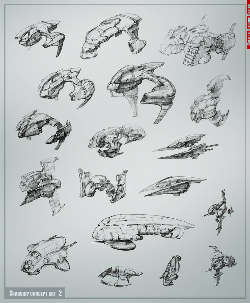Starship Deviantart Vector Starship concept art part2 by Allius on DeviantArt