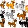 Warrior cat Adopts nearly FREE Batch.2