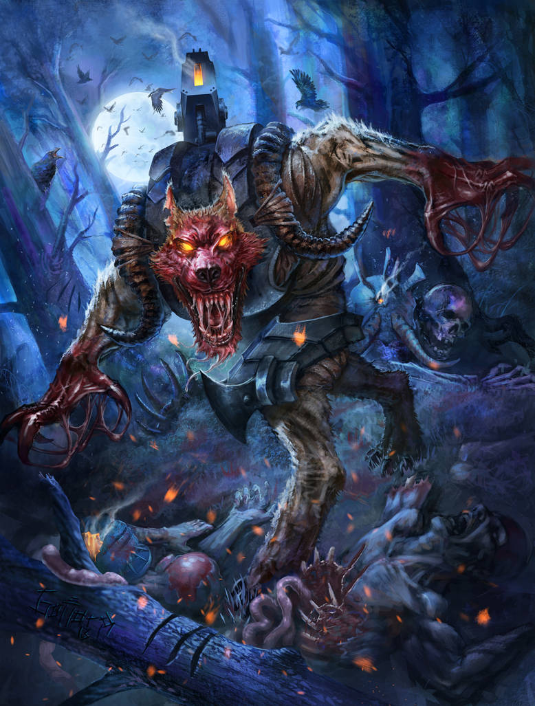 Post Apocalyptic Viking Werewolf by Gollorr