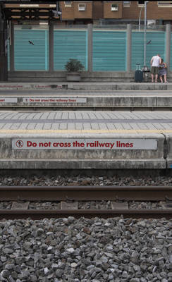 Do not cross the railway lines