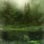 Misty River background