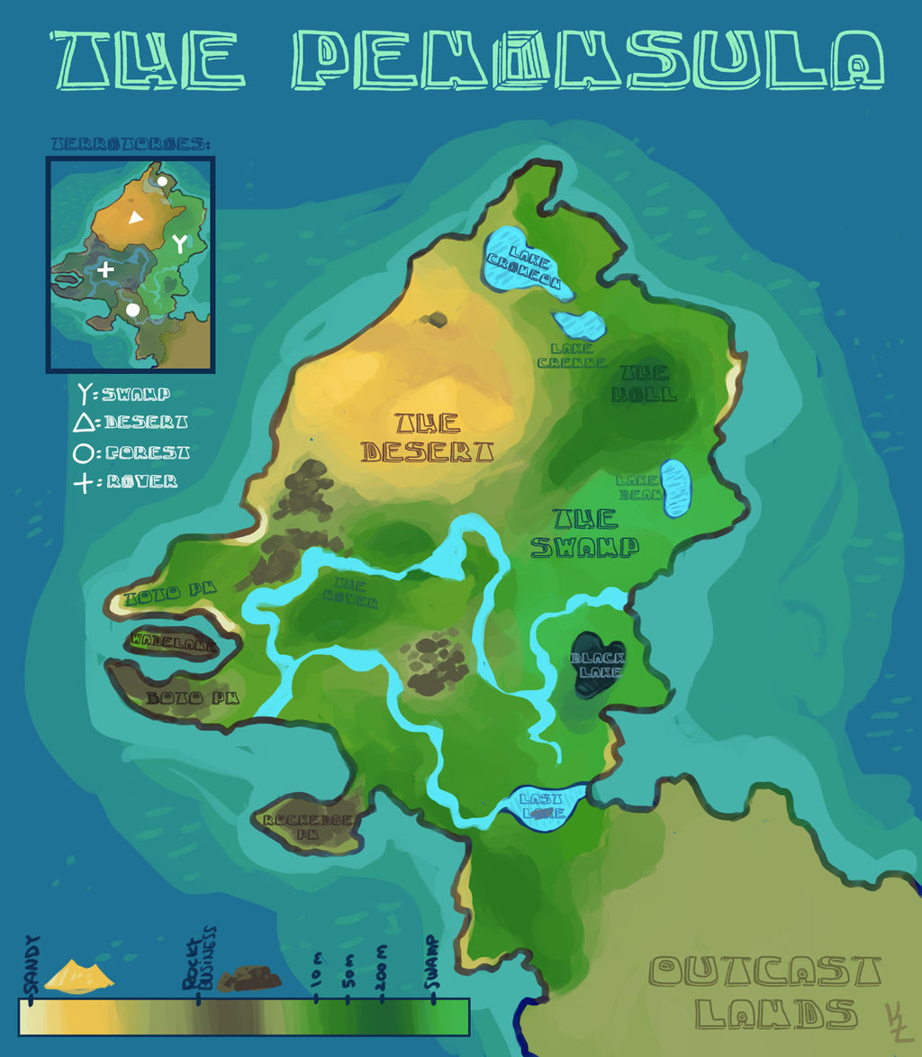 Map of The Peninsula by Kyldrun on DeviantArt