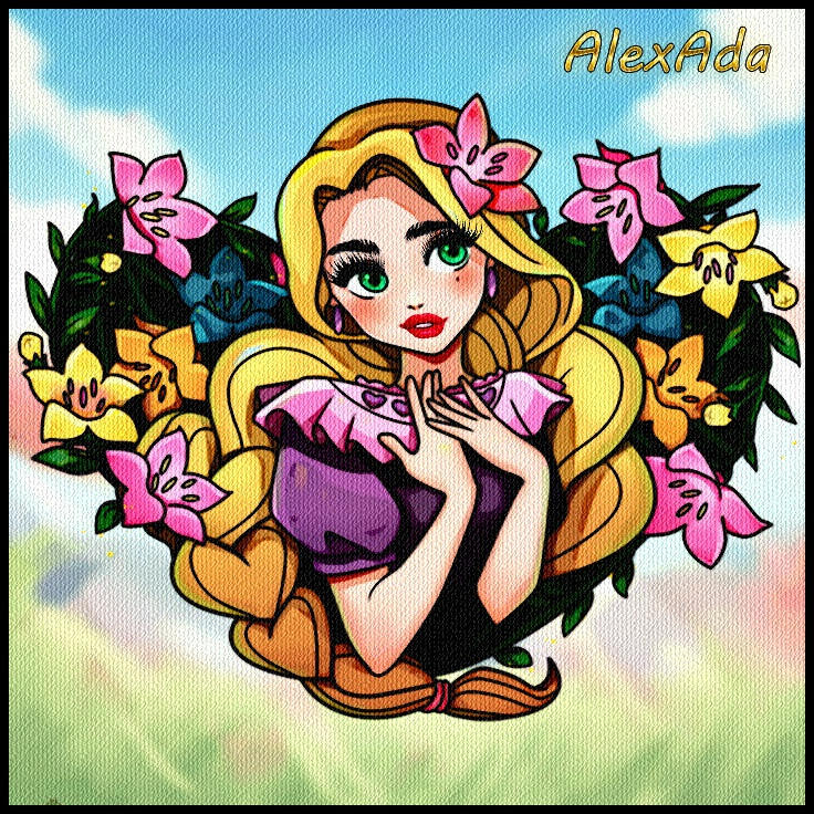 Rapunzel Heart Flowers by alexada2786 on DeviantArt
