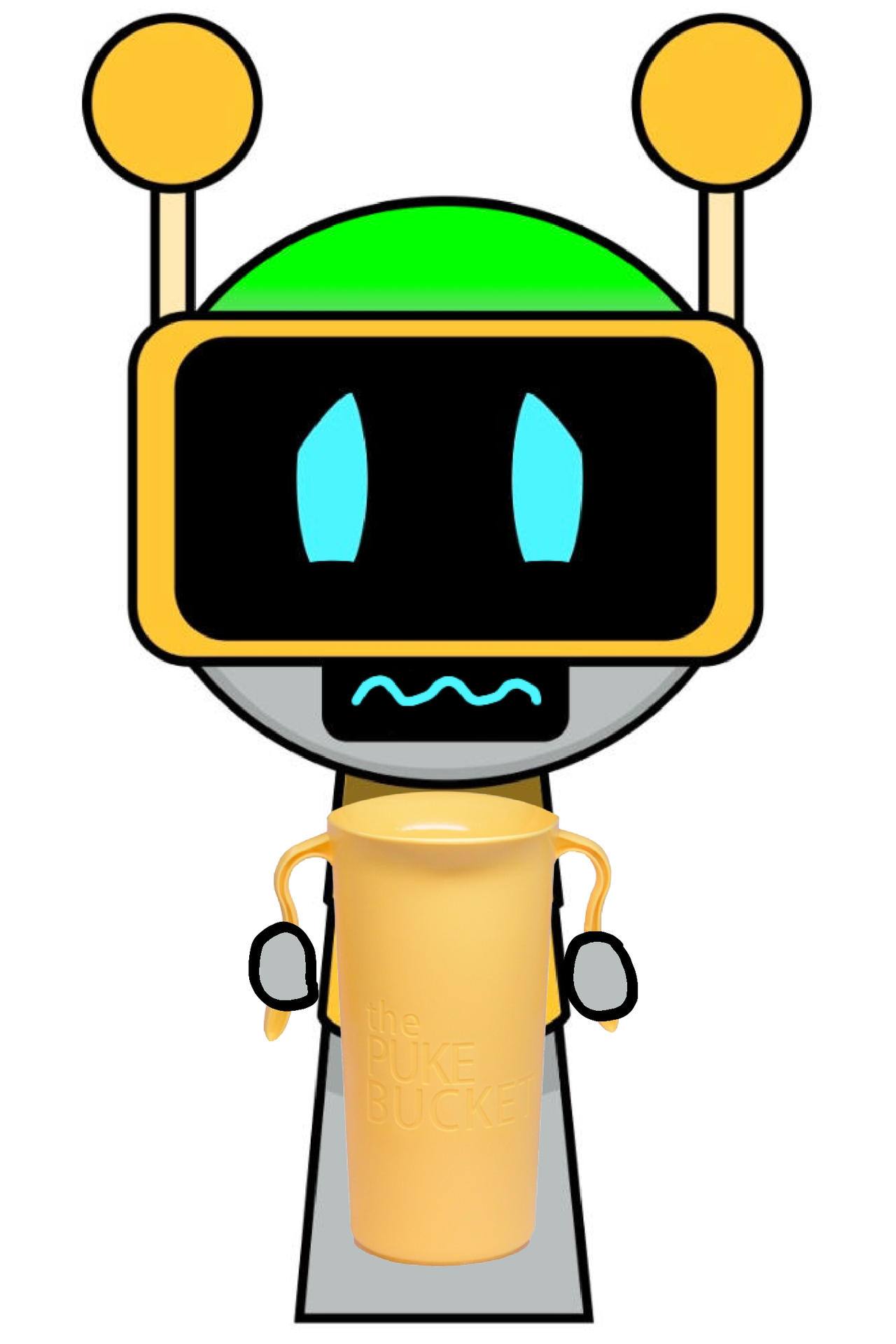 Funbot Tries The Puke Bucket To Vomit by MaxximAro2025 on DeviantArt
