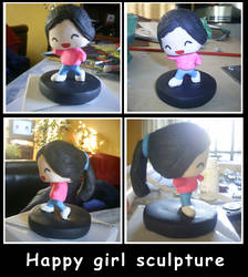 Happy Girl Sculpture