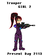 Trooper Girl 2 Pixel Art