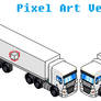 Vehicle Pixel Art DAF XF With Trailer