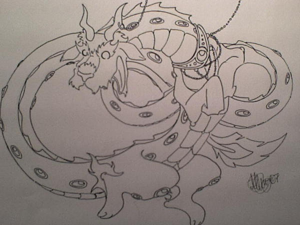dragon lineart by MindMasquerade on DeviantArt