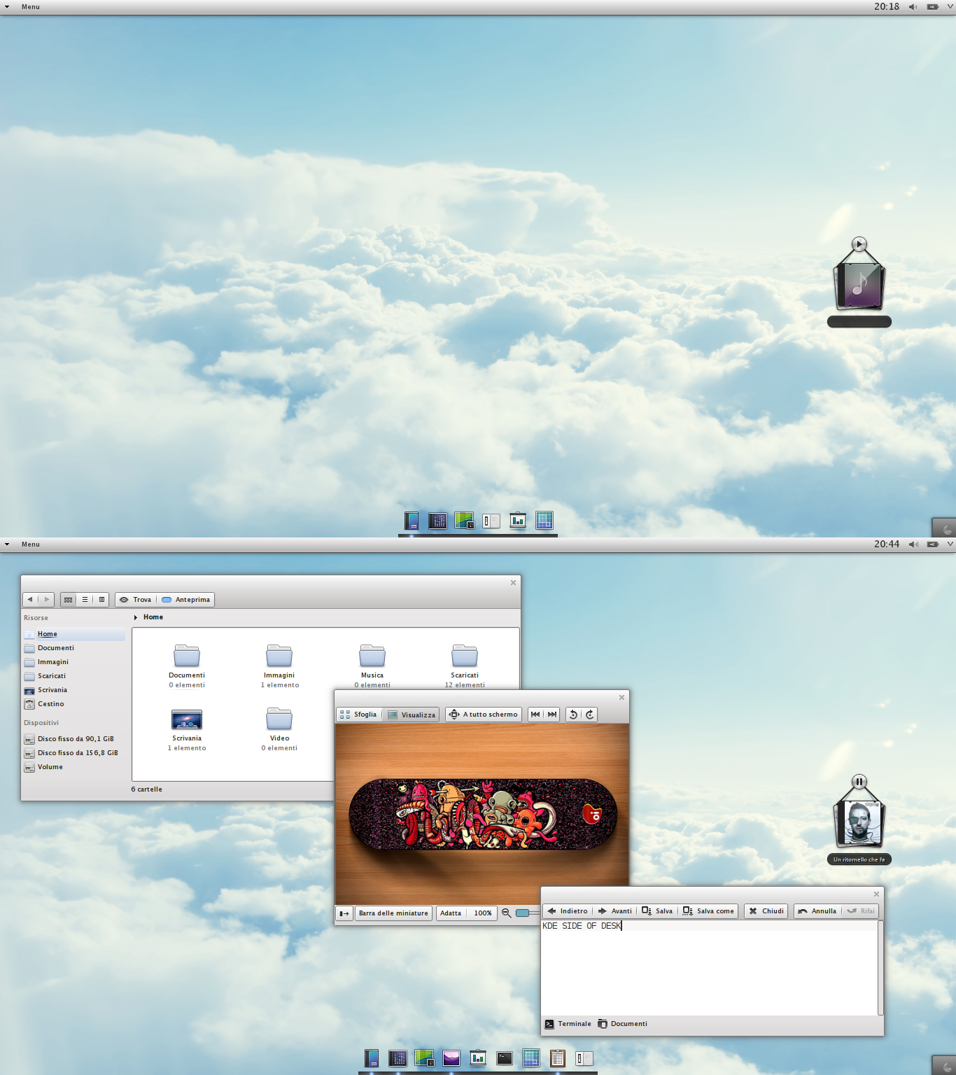 KDE side of desk