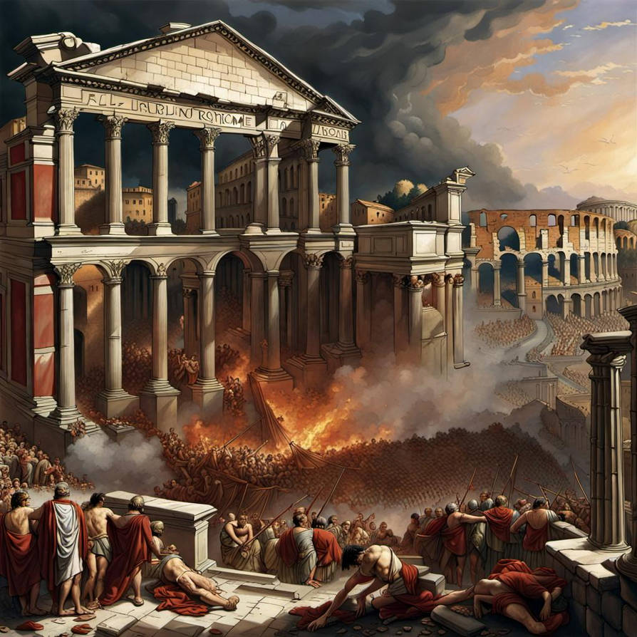 Roman Fall The fall of Rome by BobESon on DeviantArt