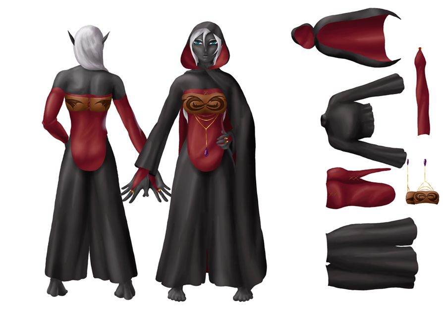 Drow costume -colored- by Hanshin-Kyrii on DeviantArt