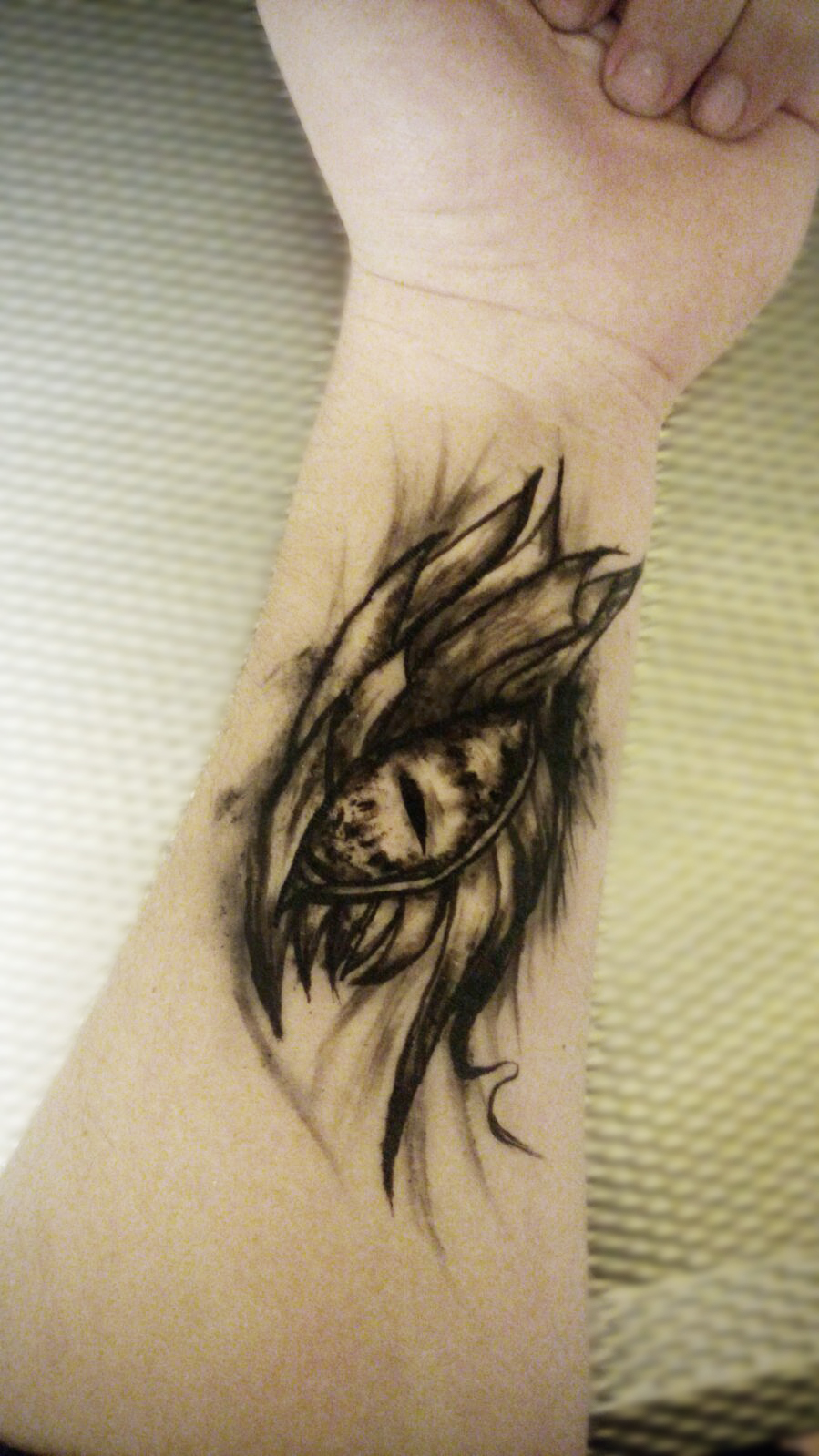 Dragon eye Fake tattoo by SymbolicArt95 on DeviantArt Dragon eye Fake tattoo by SymbolicArt95 on DeviantArt