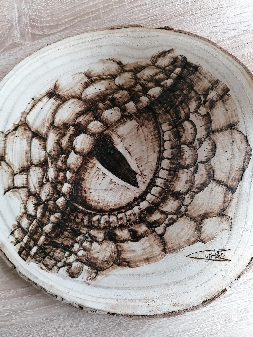 Pyrography woodburning Dragon eye by SymbolicArt95 on DeviantArt