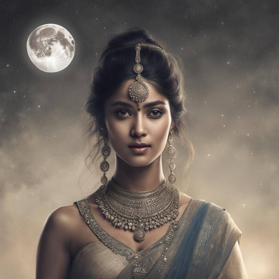 Moon described as Indian woman as natural beauty w by andqdst on DeviantArt