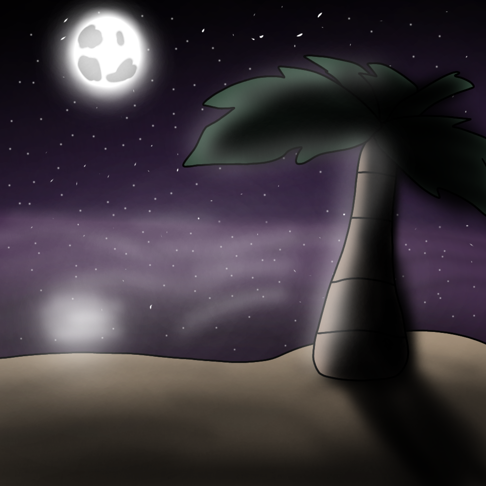 Nighttime on the beach by RandomAnimGuy on DeviantArt