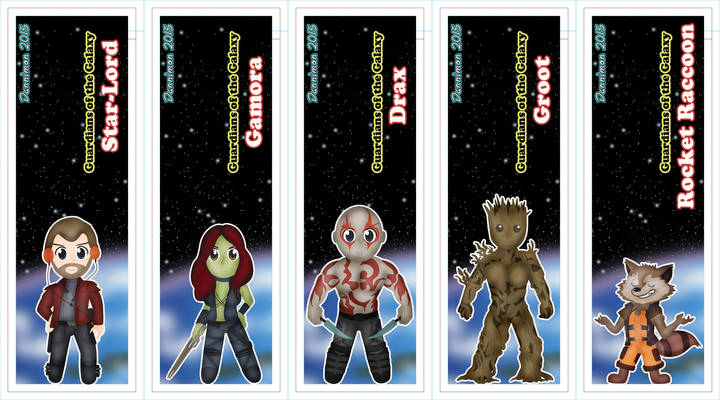 Guardians of the Galaxy Chibi Bookmarks