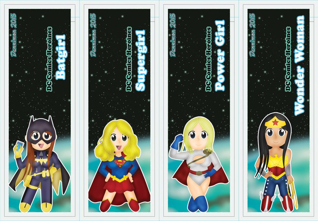DC Comic Heroines Bookmarks by DannimonDesigns on DeviantArt