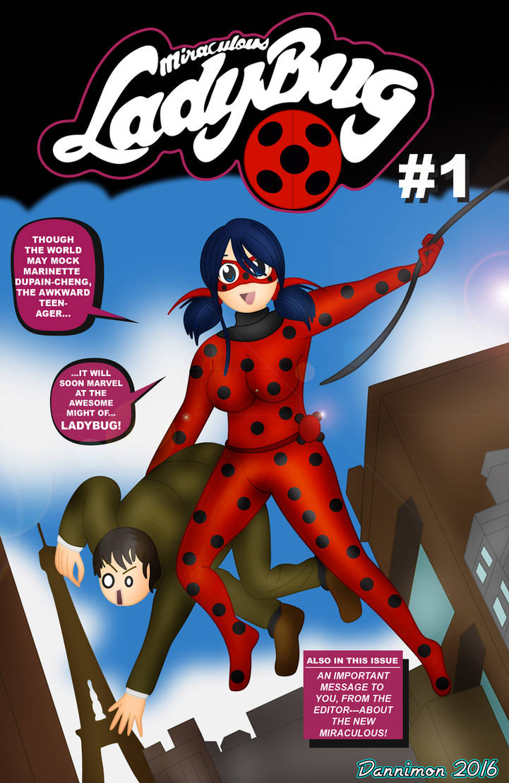 Press Ladybug Miraculous Ladybug Comic Book Cover by DannimonDesigns on DeviantArt