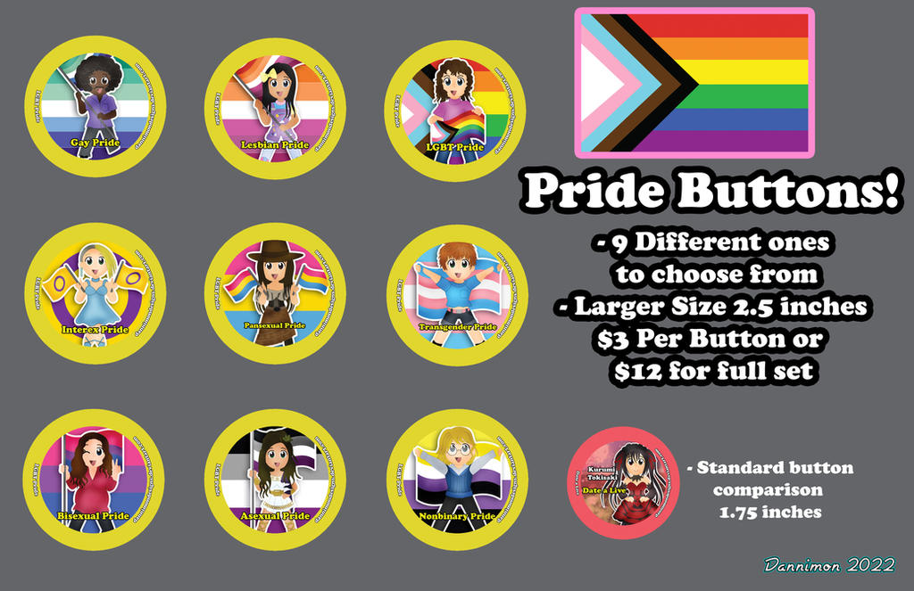 Pride Buttons LGBT Pride Buttons by DannimonDesigns on DeviantArt