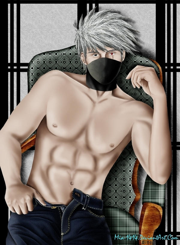 Kakashi shirtless