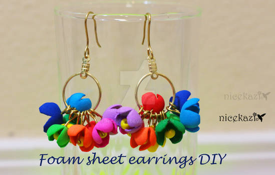 foam-sheet crafts:earring-DIY