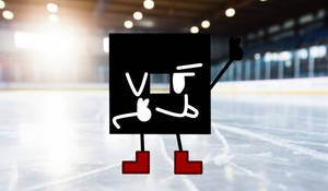 Roblox Logo (me) as an ice skater