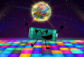 Battery as a disco party dancer