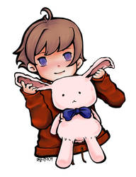 Boy and Bunny Colored