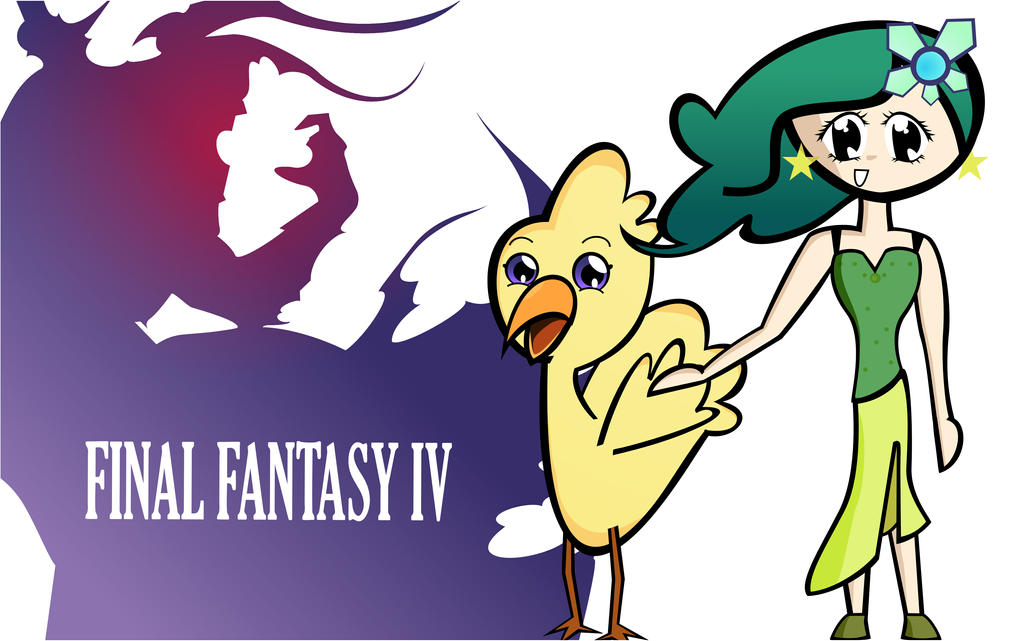 Chibi Rydia Rydia and Chocobo by TheClassyDinoBat on DeviantArt