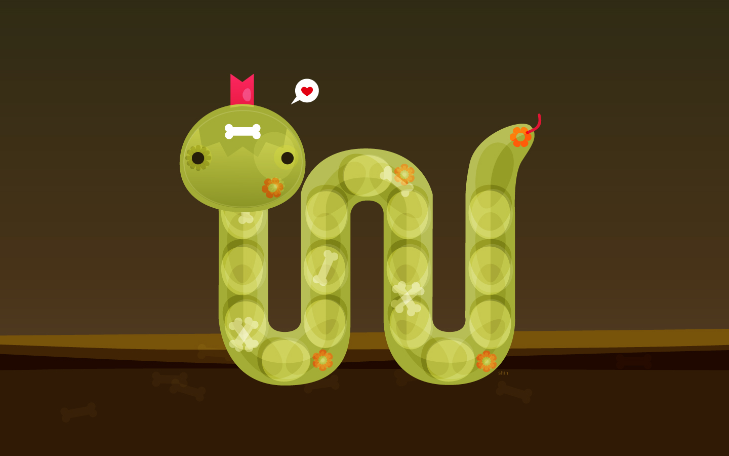 Cute Snake Vector Illustration