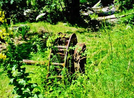 more old gears strewn about the site